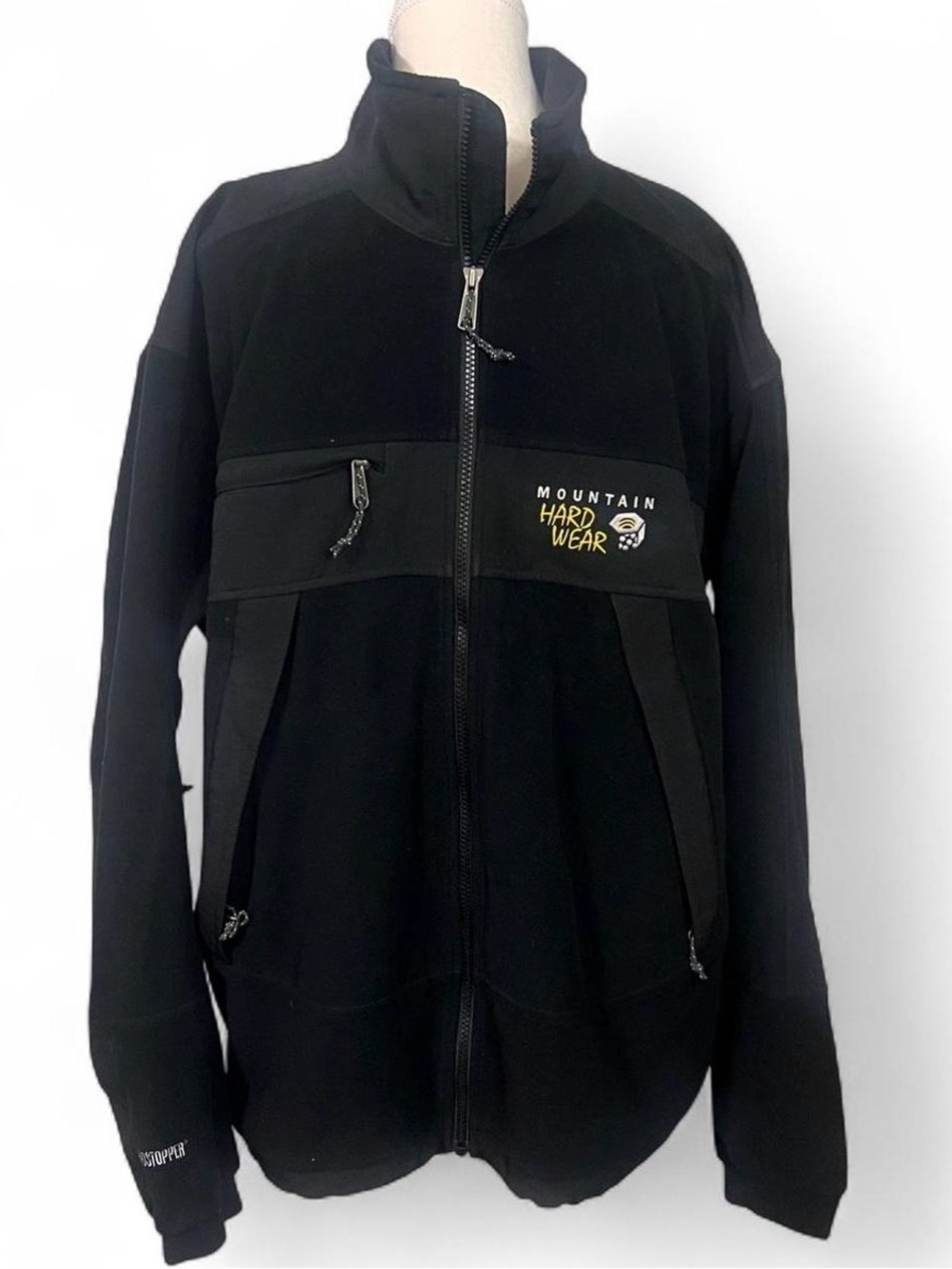 Mountain Hardwear Vintage 00's Tech Fleece Jacket Mens Black Gore Windstopper XL